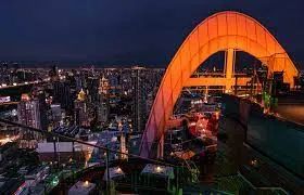Red sky rooftop bar