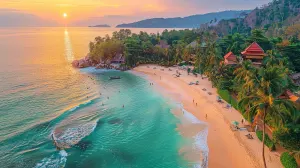 Phuket beach sunset