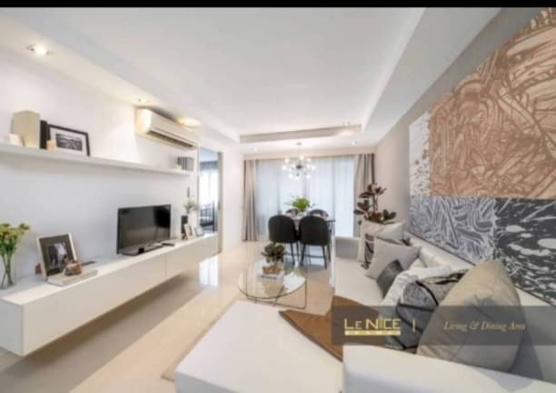 2 Bedrooms, 2 Bathrooms 67 .58 sqm size Le Nice Ekamai For Rent 35,000THB