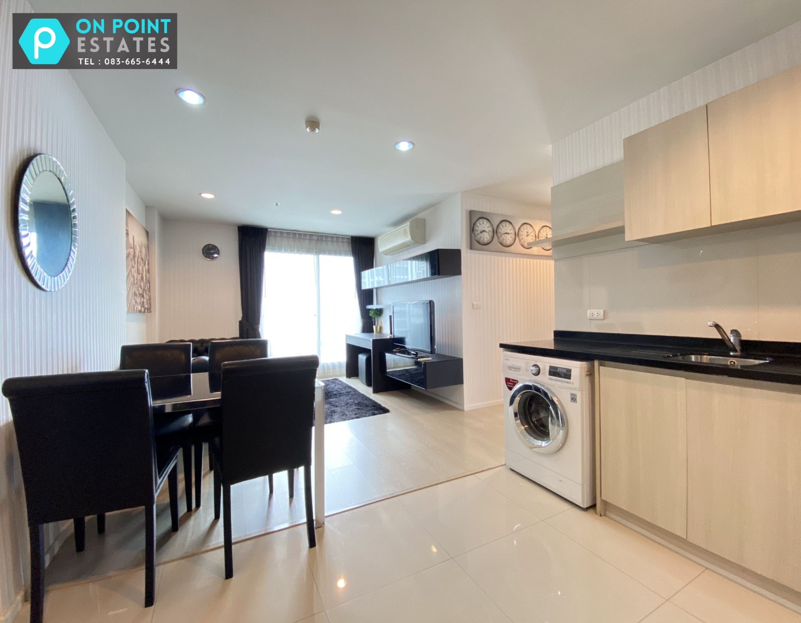 2 Bedrooms, 2 Bathrooms 60.70sqm size at Rhythm Sathorn - Narathiwas For Rent 35K THB