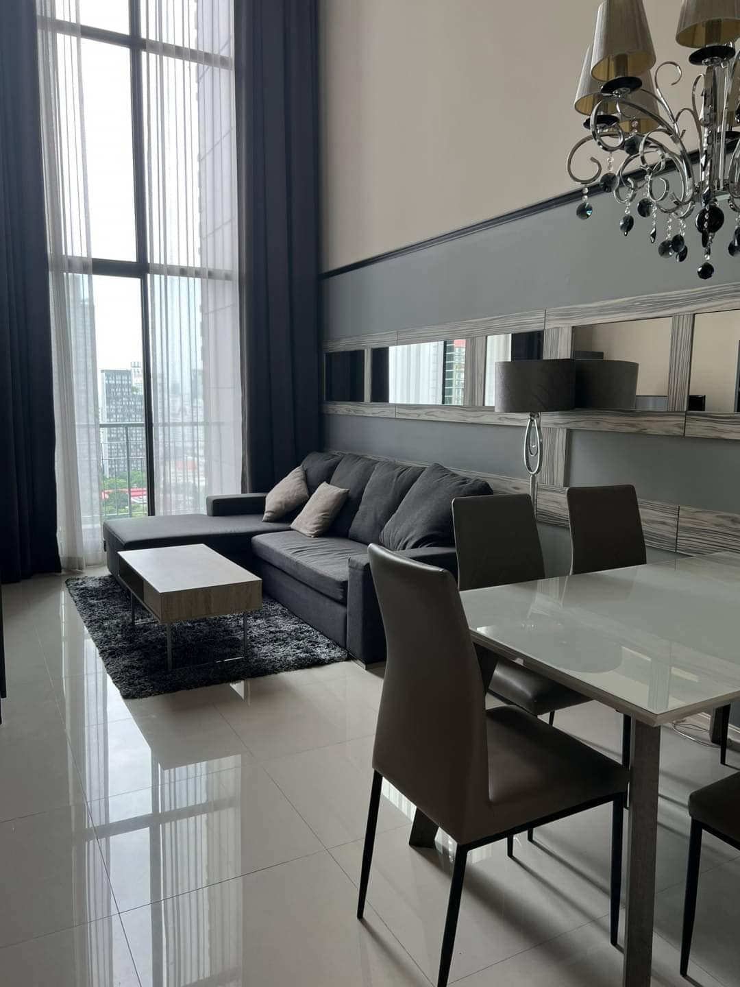 2 Bedrooms, 2 Bathrooms 95sqm 29th Flr @Villa Asoke For Rent 60,000THB/Month & For 6 Months Rent Price is 65K