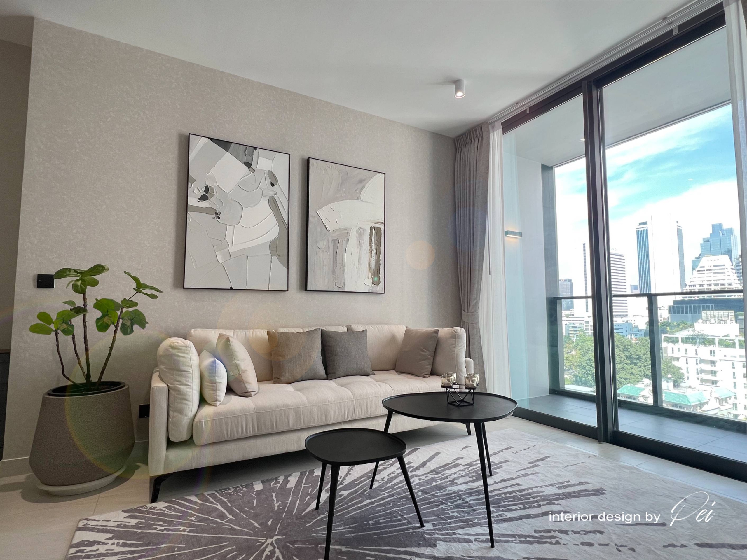 2 Bedrooms,2 Bathrooms 98sqm @Tait Sathorn 12 For Rent 100,000THB/Month