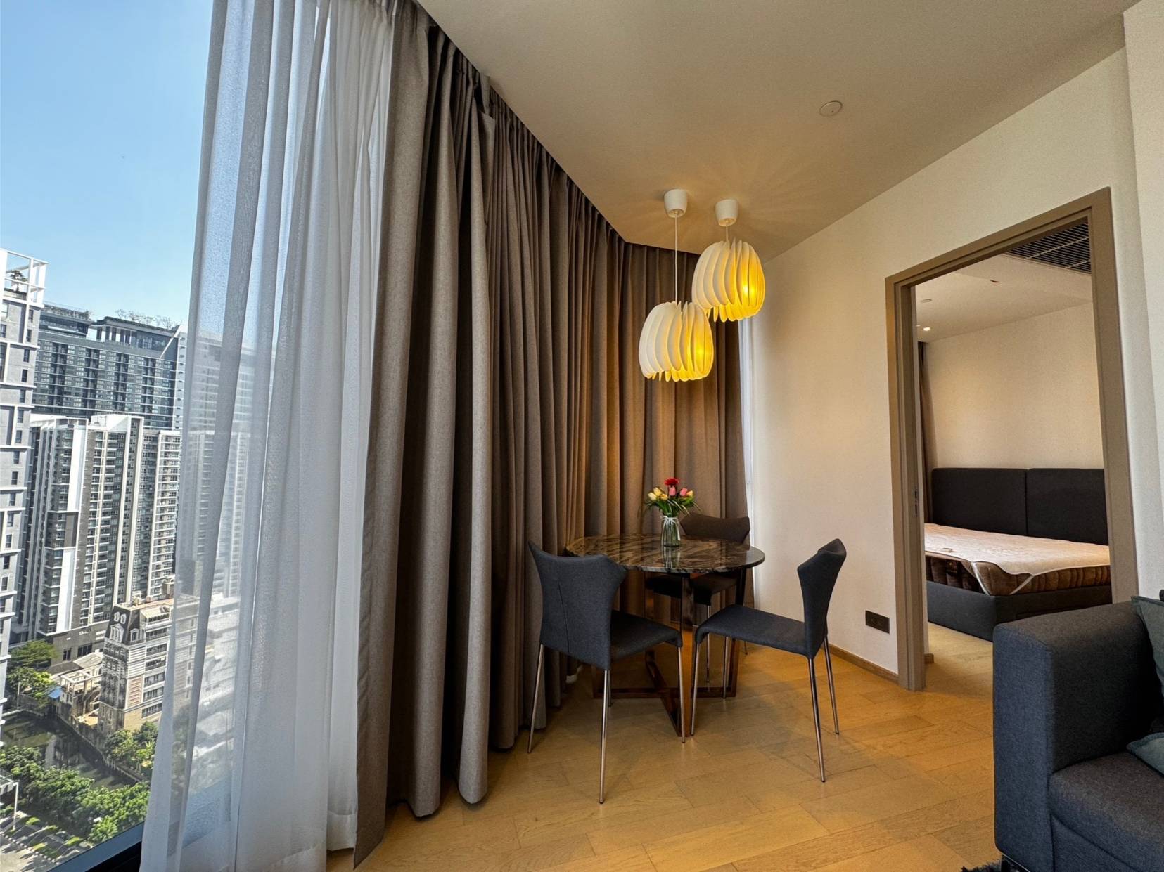 2 Bedrooms,2 Bathrooms 67sqm 25th Flr @Ashton Asoke Rama 9 For Rent 65,000THB/Month