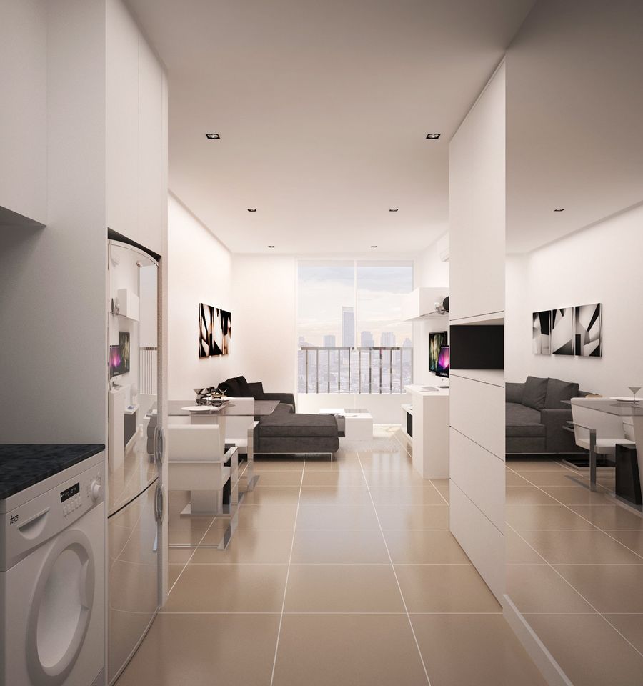 1 Bedroom, 1 Bathroom 47sqm 27th Flr@The Circle Petchaburi Tower 2 For Sale 4.7MB Includes 800,000THB worth of Appliances and Furnitures.