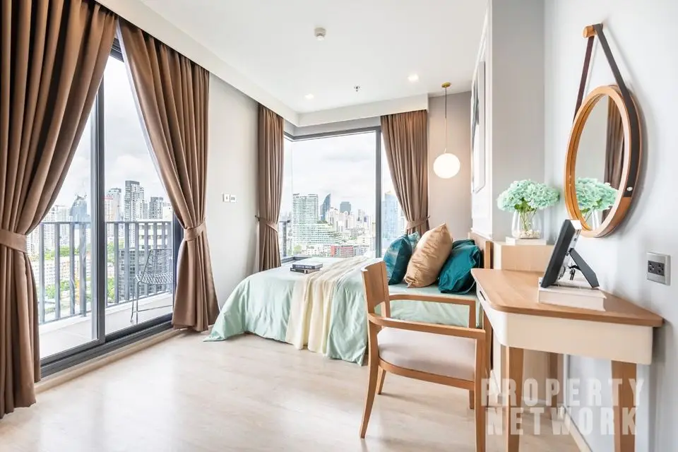 2 Bed/2 Bath 58 sqm 19th Flr @M Thonglor 10 Rent 50K/ Month.