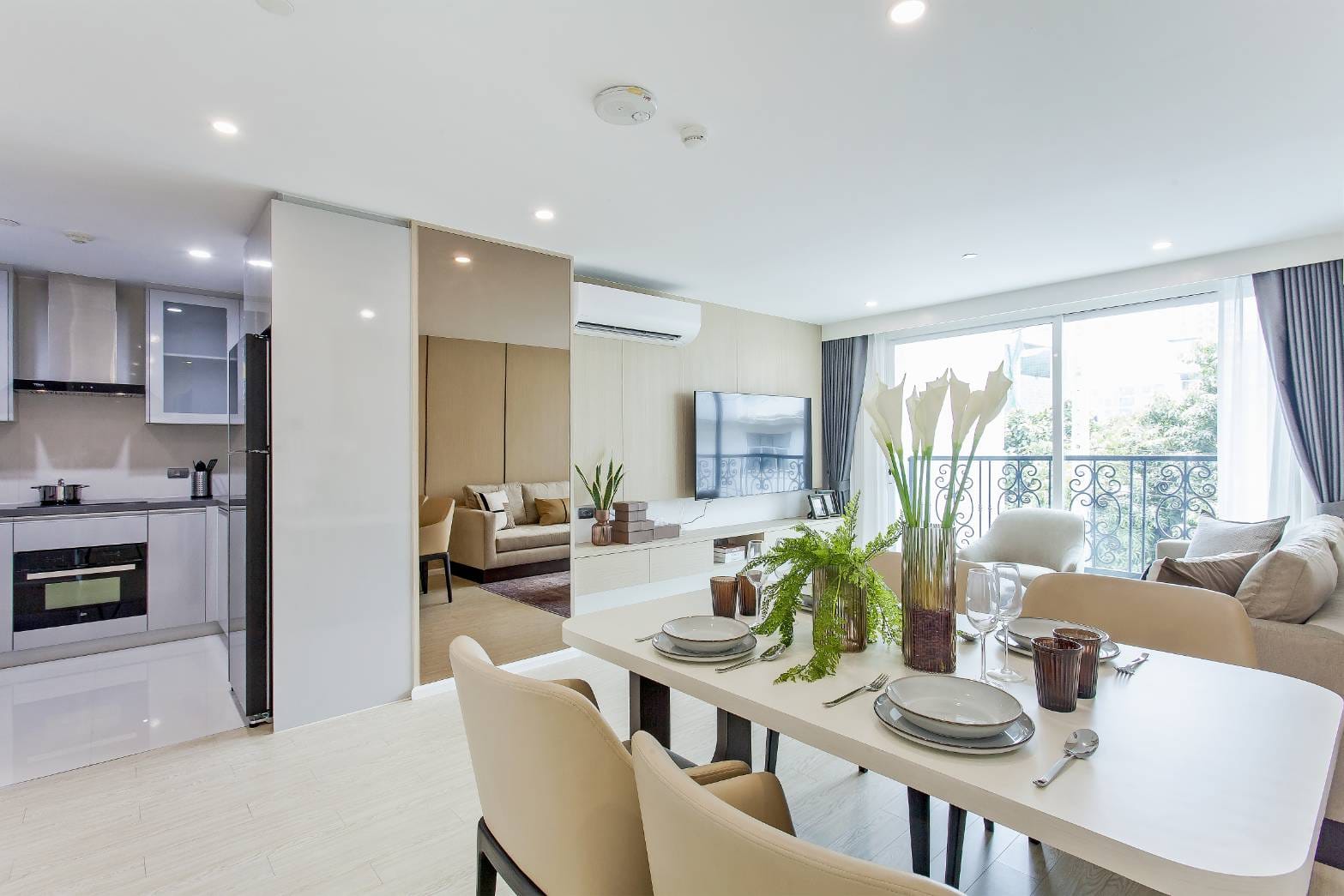 2-Bed 2-Bath Condo for Rent at GM Residence Ekkamai, 90sqm, ฿90K - 95K, Near Ekkamai BTS