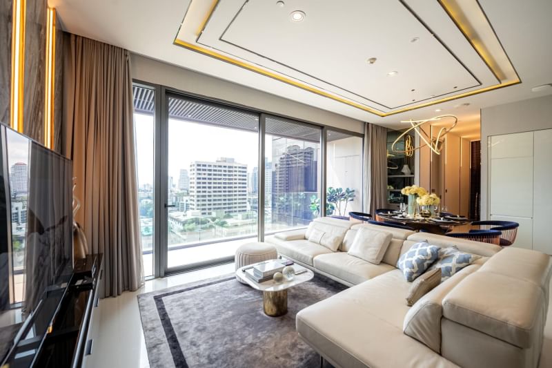 Luxury 2-bedroom 3-bathroom 137 sqm condo at Vittorio Sukhumvit 39. Panoramic views, premium amenities, and prime location. For rent: 160,000 THB/month, for sale: 55M THB near BTS Phrom Phong