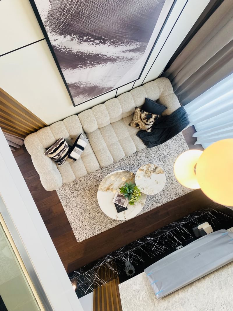 Luxurious 2-bedroom 2-bathroom condo for rent at Laviq Sukhumvit 57, 97.5 sqm with 5-star amenities. Prime Thong Lo location. Rent 140,000 THB/month near BTS Thonglor