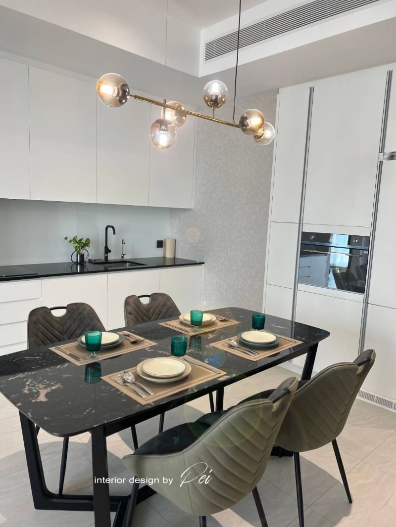 Luxurious 2-bedroom condo for rent at TAIT Sathorn 12, 98 sqm, fully furnished, brand new. Rent at 120,000 THB/month. Location Near BTS Saint Louis and BTS Chong Nonsi