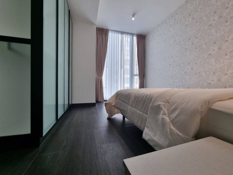 Luxurious 2-bedroom condo for rent at TAIT Sathorn 12, 98 sqm, fully furnished, brand new. Rent at 120,000 THB/month. Location Near BTS Saint Louis and BTS Chong Nonsi