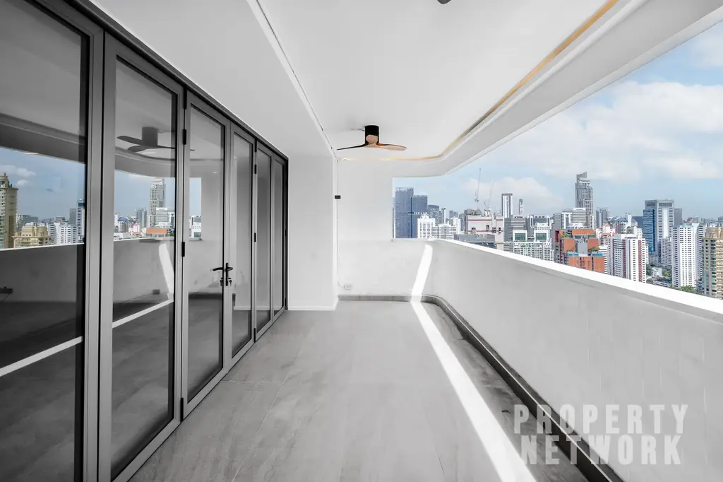 Explore this fully renovated 5-bedroom, 6-bathroom penthouse at D.S. Tower 1 Sukhumvit 33, offering 325 sqm of luxury living with pet-friendly amenities near BTS Phrom Phong
