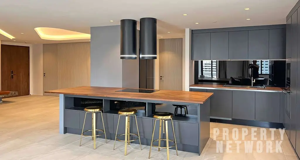 Luxurious 300 sqm duplex at Crystal Garden Condominium, Sukhumvit. 2 bedrooms, 3 baths, private terrace with pool, pet-friendly, and stunning skyline views near BTS Nana Station