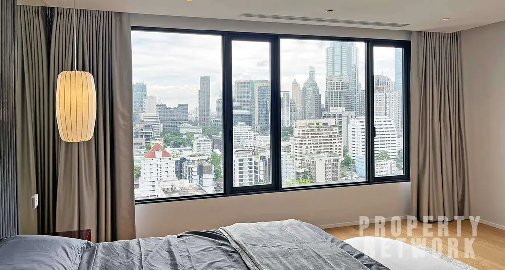 Luxurious 300 sqm duplex at Crystal Garden Condominium, Sukhumvit. 2 bedrooms, 3 baths, private terrace with pool, pet-friendly, and stunning skyline views near BTS Nana Station