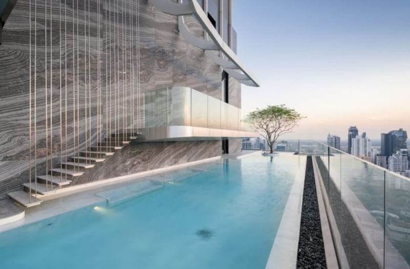 Rent a 2-bedroom 1-bathroom condo at Park Origin Thonglor, Bangkok. Fully furnished, scenic views, luxury amenities, prime Thonglor location near BTS Thonglor. Rent 65,000 THB/month