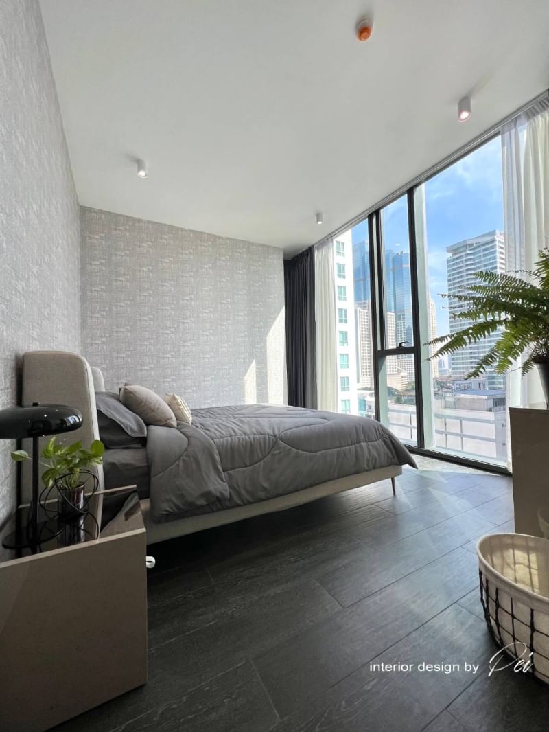 2-Bed, 2-Bath, 98 sqm Condo for Rent at Tait Sathorn 12, Sathon – Stunning City Views, BTS Saint Louis, ฿120,000/month, Modern Luxury Living