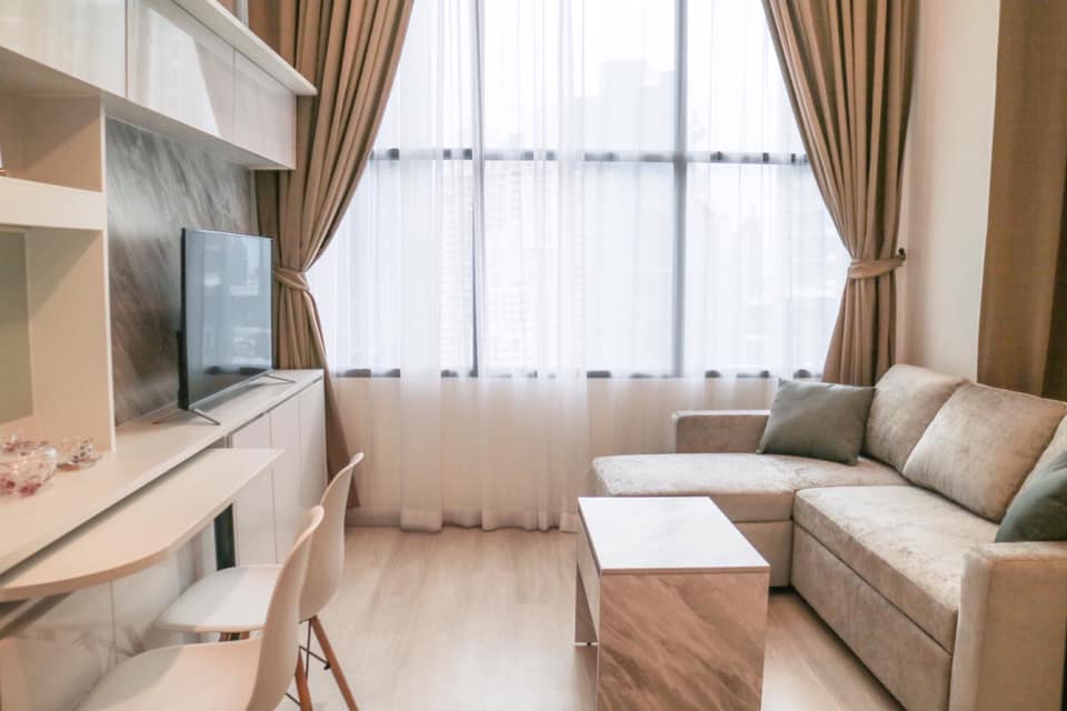 Modern 1-Bedroom, 1-Bathroom condo at Knightsbridge Prime Sathorn, 37 sqm. For rent at 26,000 THB. Prime location near Chong Nonsi BTS, ideal for city living.