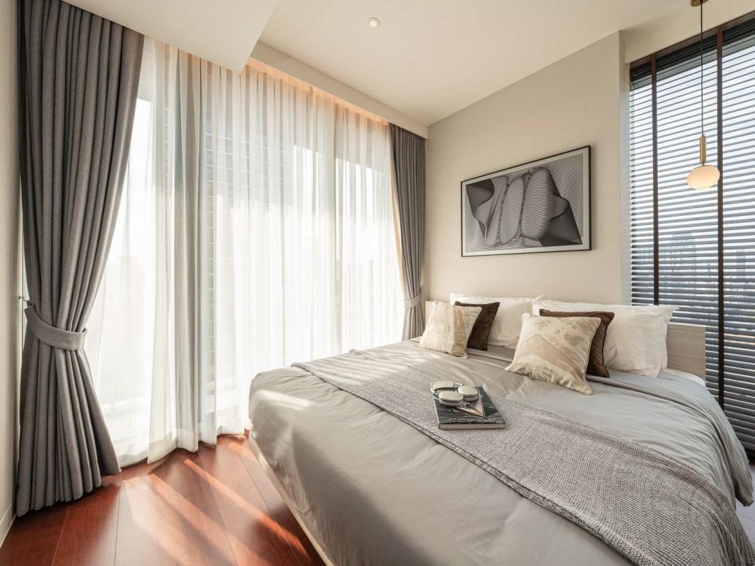 Luxury 2-bedroom condo at KHUN by YOO, Thong Lo, 83 sqm, fully furnished, rent for 130,000 THB/month. Contact BestBKKCondos for more details!