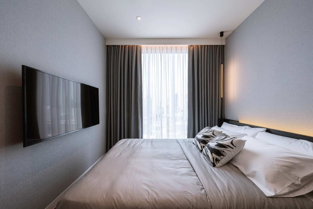 Luxury 2-bedroom condo at KHUN by YOO, Thong Lo, 83 sqm, fully furnished, rent for 130,000 THB/month. Contact BestBKKCondos for more details!