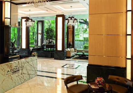 Rent a luxurious 1-bedroom condo at The Address Chidlom. Fully furnished, 57 sqm, near BTS Ploenchit, Central Chidlom. Only 38,000 THB/month!