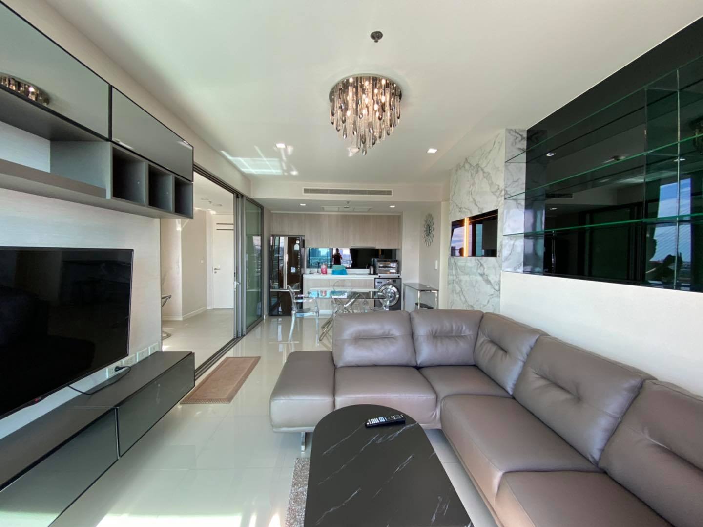 Elegant 2-bedroom condo for rent at StarView Rama 3. 22nd floor, 78sqm, fully furnished with premium amenities. Rent: 35,000 THB/month. Prime riverside location