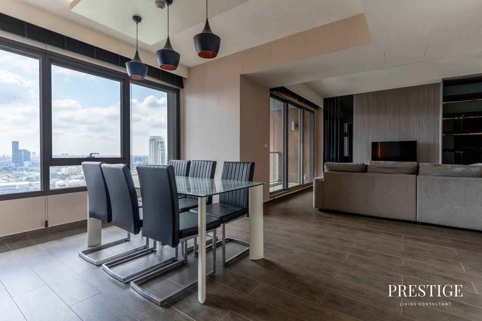 Stylish 2-bed, 2-bath condo at The Lofts Ekkamai, 90 sqm. Rent for 70,000 THB/month. Fully furnished with modern amenities, near Ekkamai BTS.