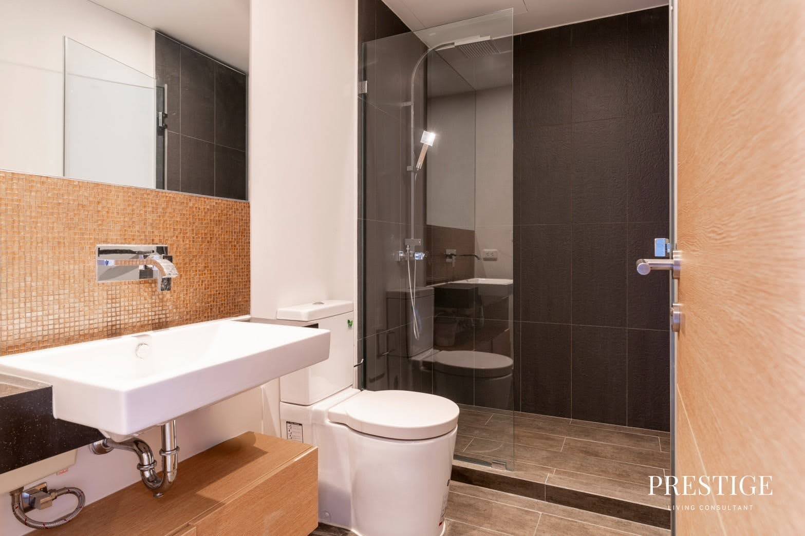 Stylish 2-bed, 2-bath condo at The Lofts Ekkamai, 90 sqm. Rent for 70,000 THB/month. Fully furnished with modern amenities, near Ekkamai BTS.