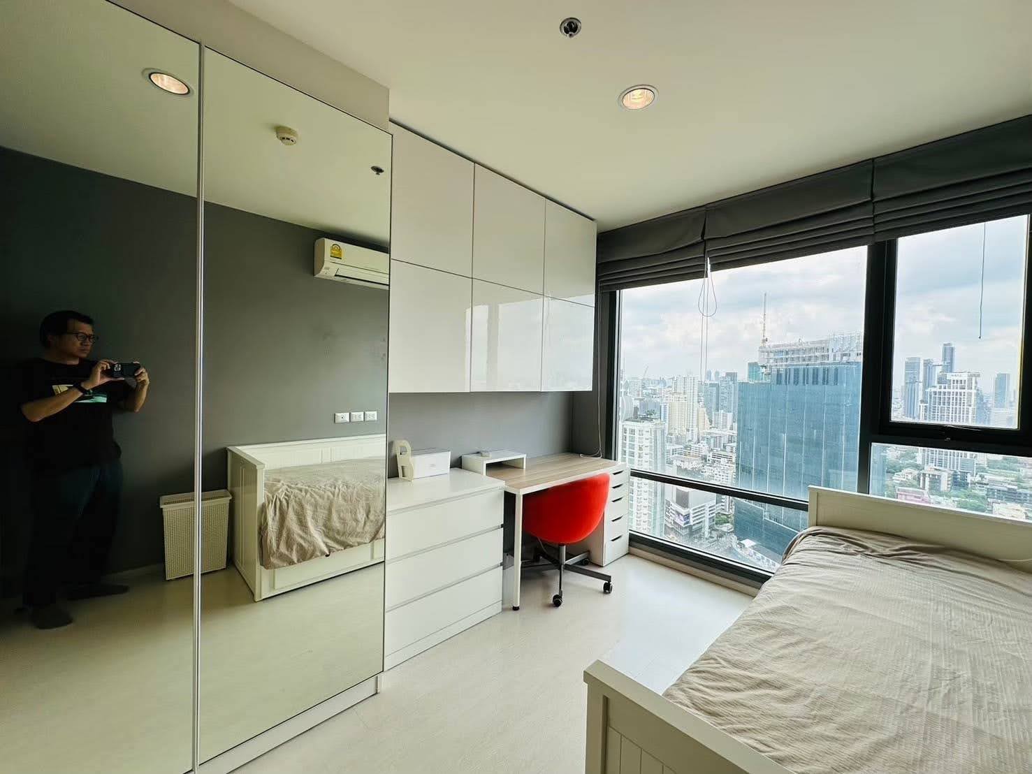 Modern 2-bed, 2-bath condo at Rhythm Sukhumvit 42, 79 sqm. Rent for 65,000 THB/month, fully furnished, near Ekkamai BTS. Great amenities and location!