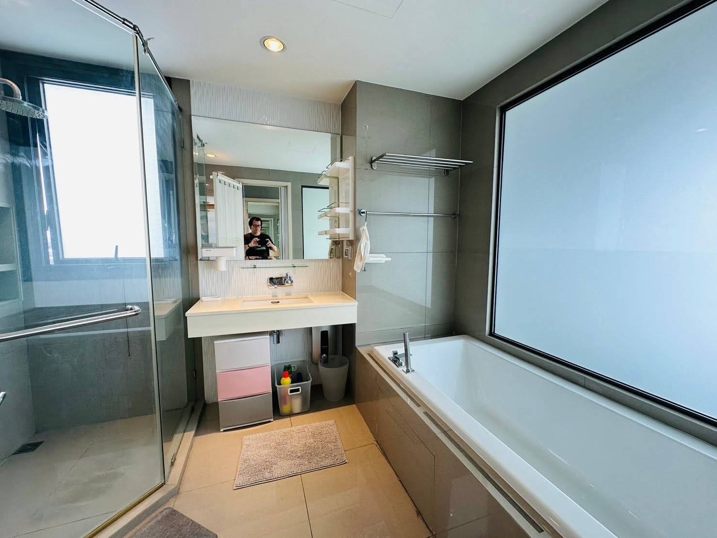 Modern 2-bed, 2-bath condo at Rhythm Sukhumvit 42, 79 sqm. Rent for 65,000 THB/month, fully furnished, near Ekkamai BTS. Great amenities and location!