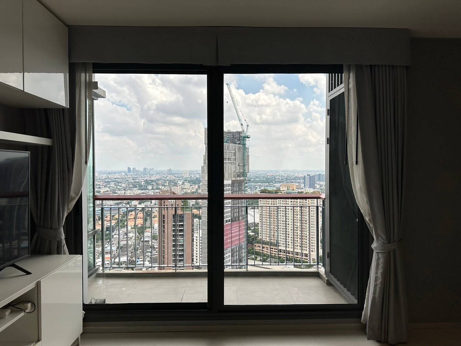 Modern 2-bed, 2-bath condo at Rhythm Sukhumvit 42, 79 sqm. Rent for 65,000 THB/month, fully furnished, near Ekkamai BTS. Great amenities and location!