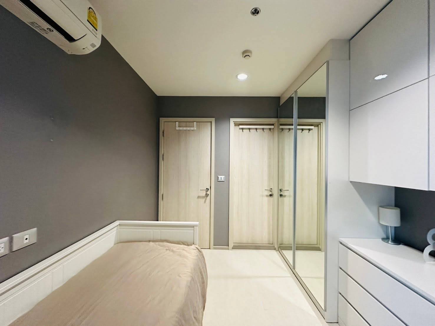 Modern 2-bed, 2-bath condo at Rhythm Sukhumvit 42, 79 sqm. Rent for 65,000 THB/month, fully furnished, near Ekkamai BTS. Great amenities and location!