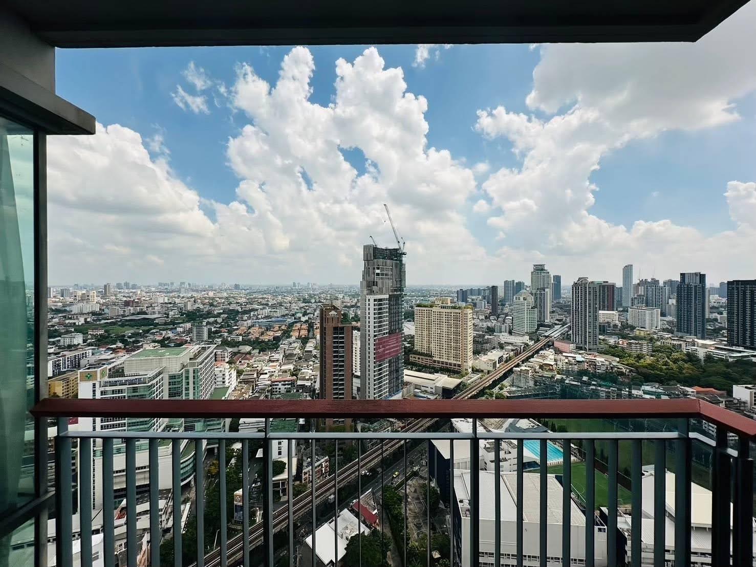 Modern 2-bed, 2-bath condo at Rhythm Sukhumvit 42, 79 sqm. Rent for 65,000 THB/month, fully furnished, near Ekkamai BTS. Great amenities and location!