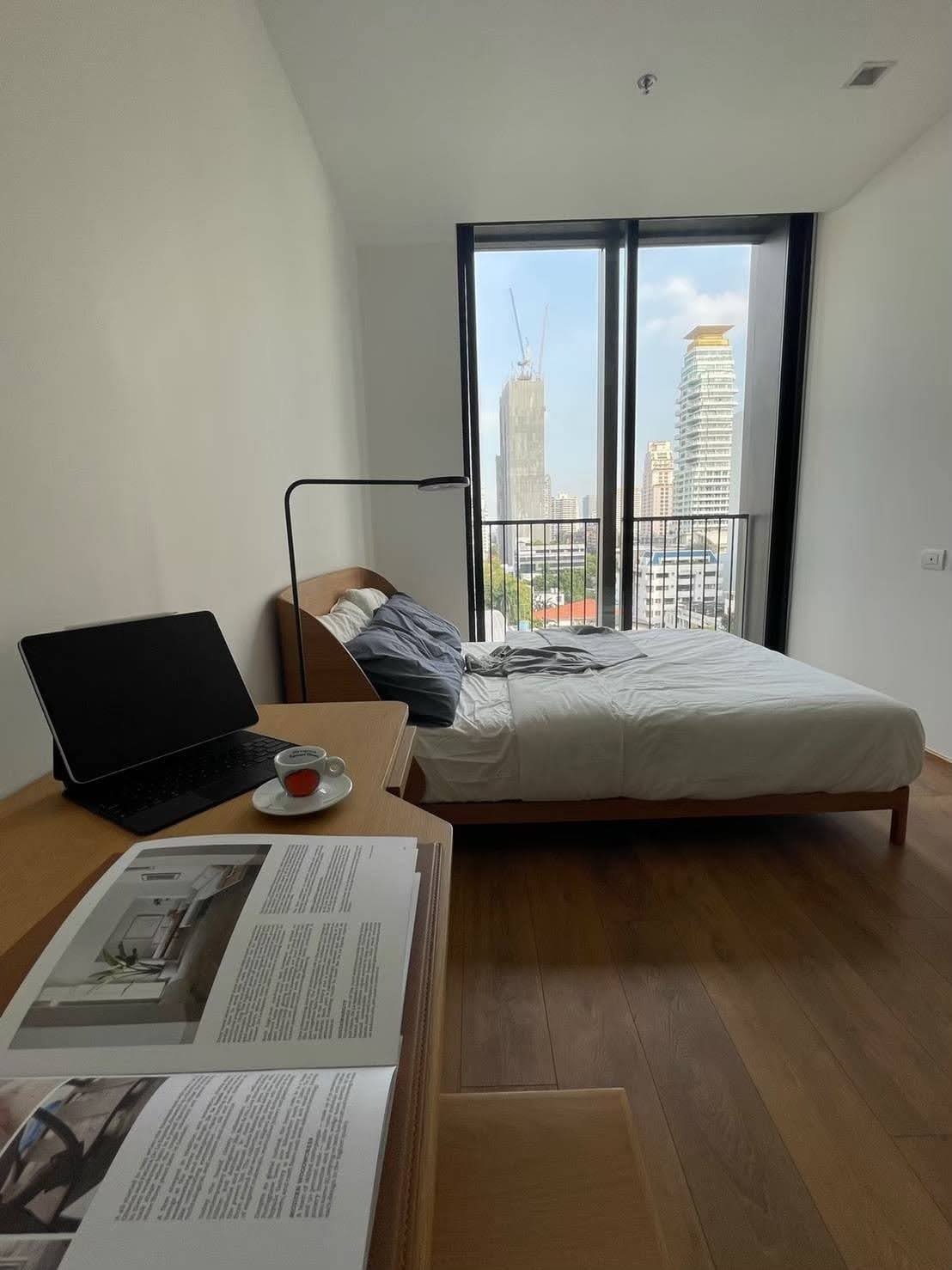 Modern 2-bed, 2-bath condo at Noble BE 33 Sukhumvit 33, 70 sqm. Rent for 65,000 THB/month. Prime location near EM District with premium amenities!