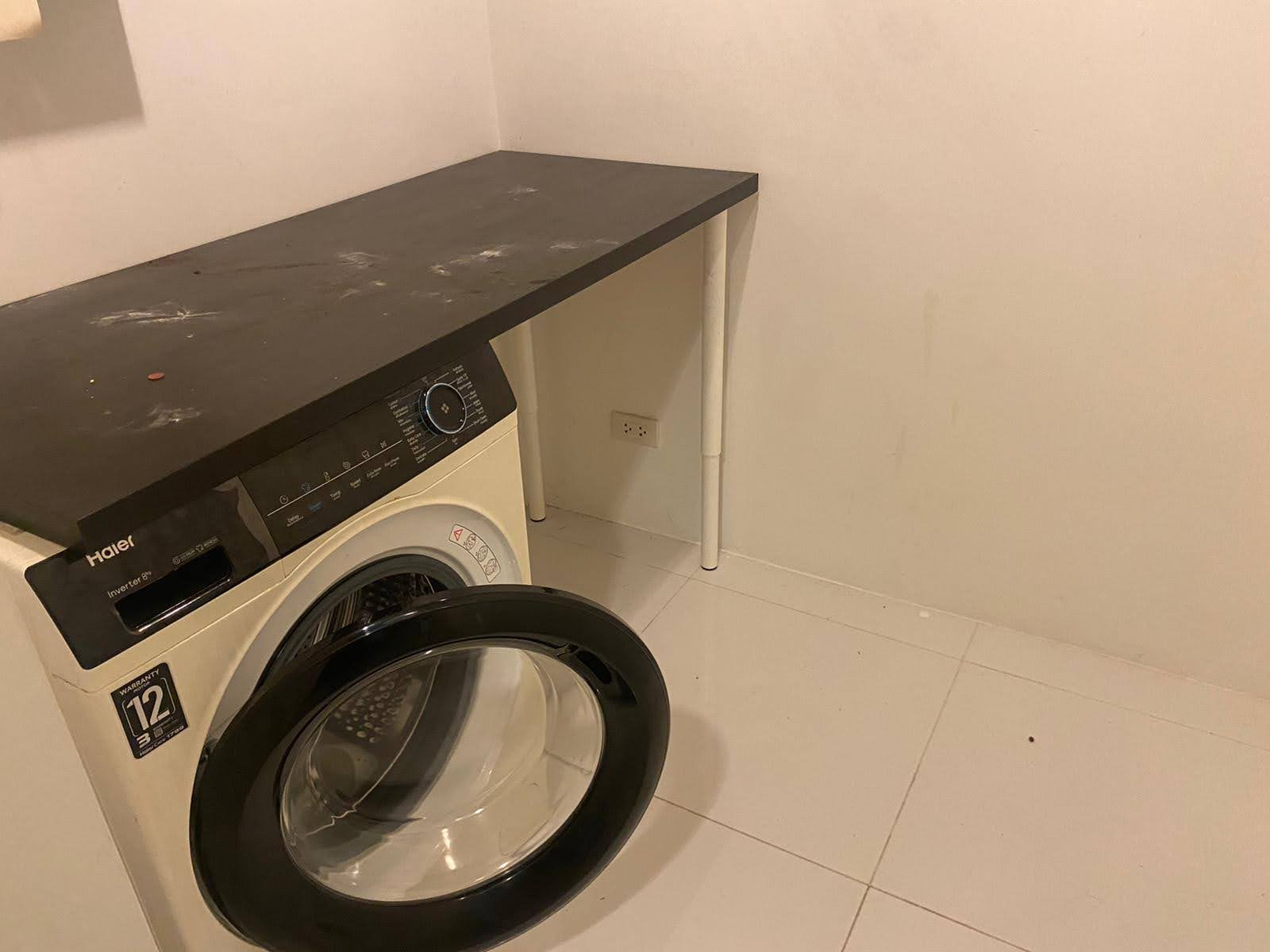 Spacious 2-bed, 2-bath corner unit at Nara 9, 78 sqm, for rent at 50,000 THB/month. Newly renovated with TV & coffee table. Close to Chong Nonsi BTS.