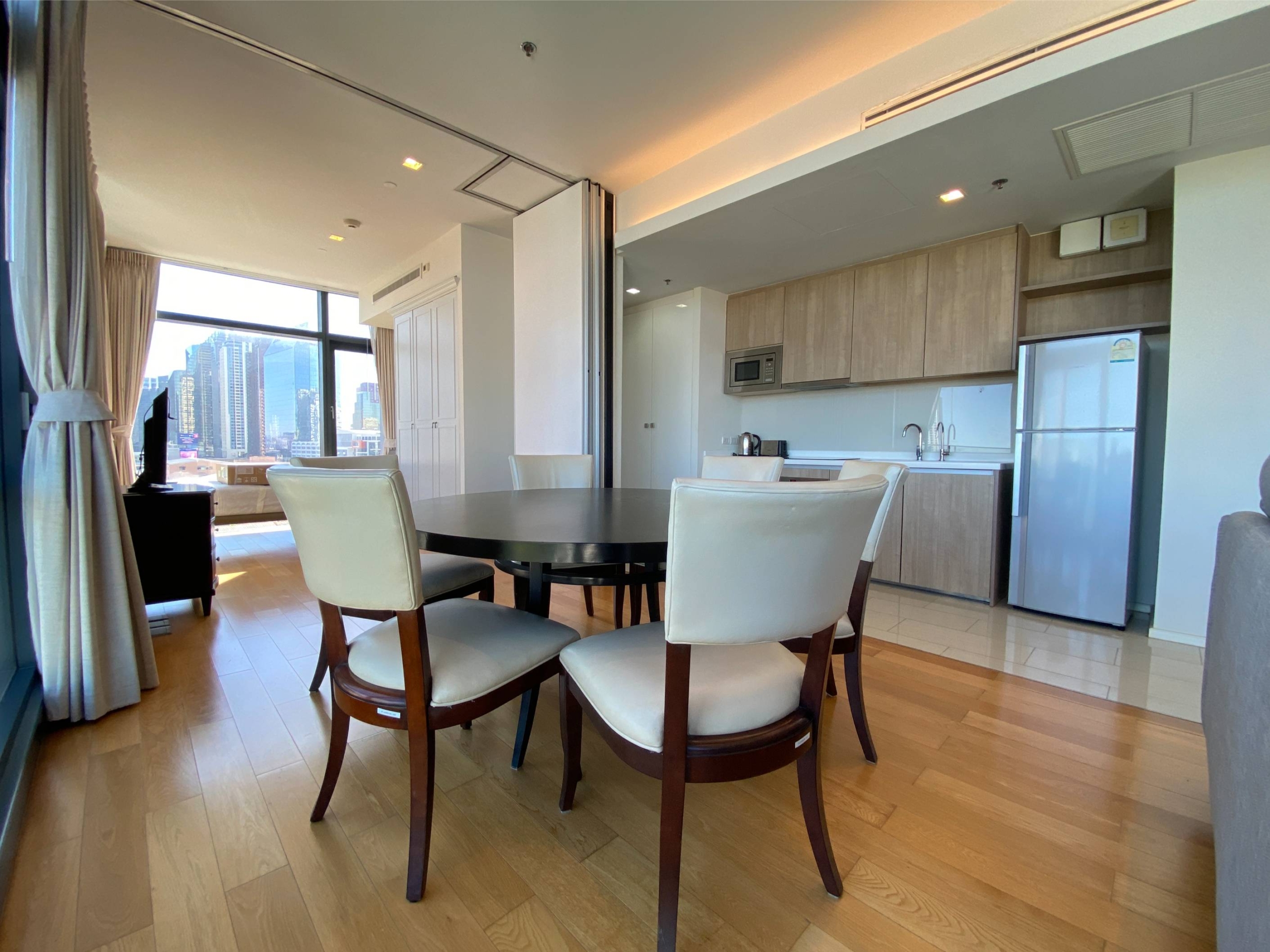 Luxurious 2-bed, 2-bath condo at Circle Living, 78.09 sqm, for rent at 55,000 THB/month. Fully furnished, with city views and modern amenities.