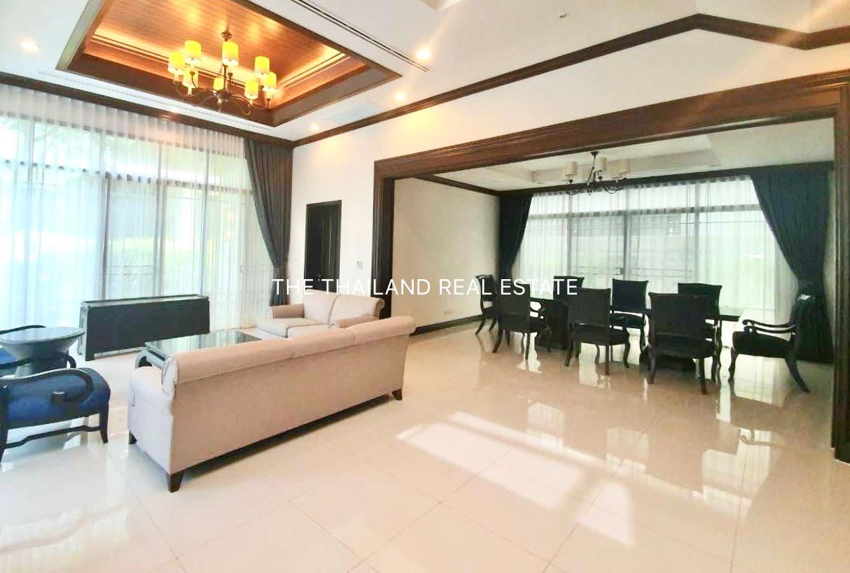 Luxurious 4-bedroom house for rent at L&H Villa Sathorn. Pet-friendly, private pool, and garden. Prime location near BTS Chong Nonsi. Rent for 200,000 THB/month