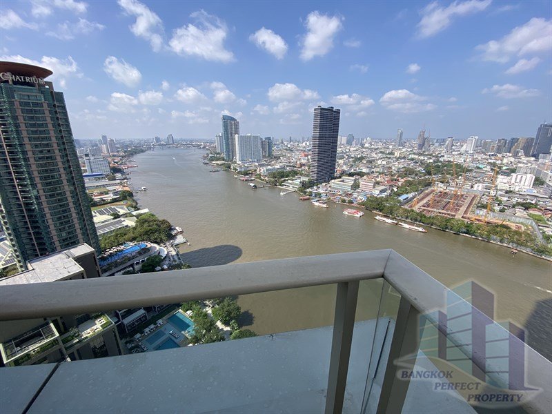 2-Bed, 3-Bath Condo for Rent/Sale at Four Seasons Private Residence, 138.39 SQM, Chao Phraya River Views, BTS Saphan Taksin, Rent 240,000 THB/month, Sale 57M THB