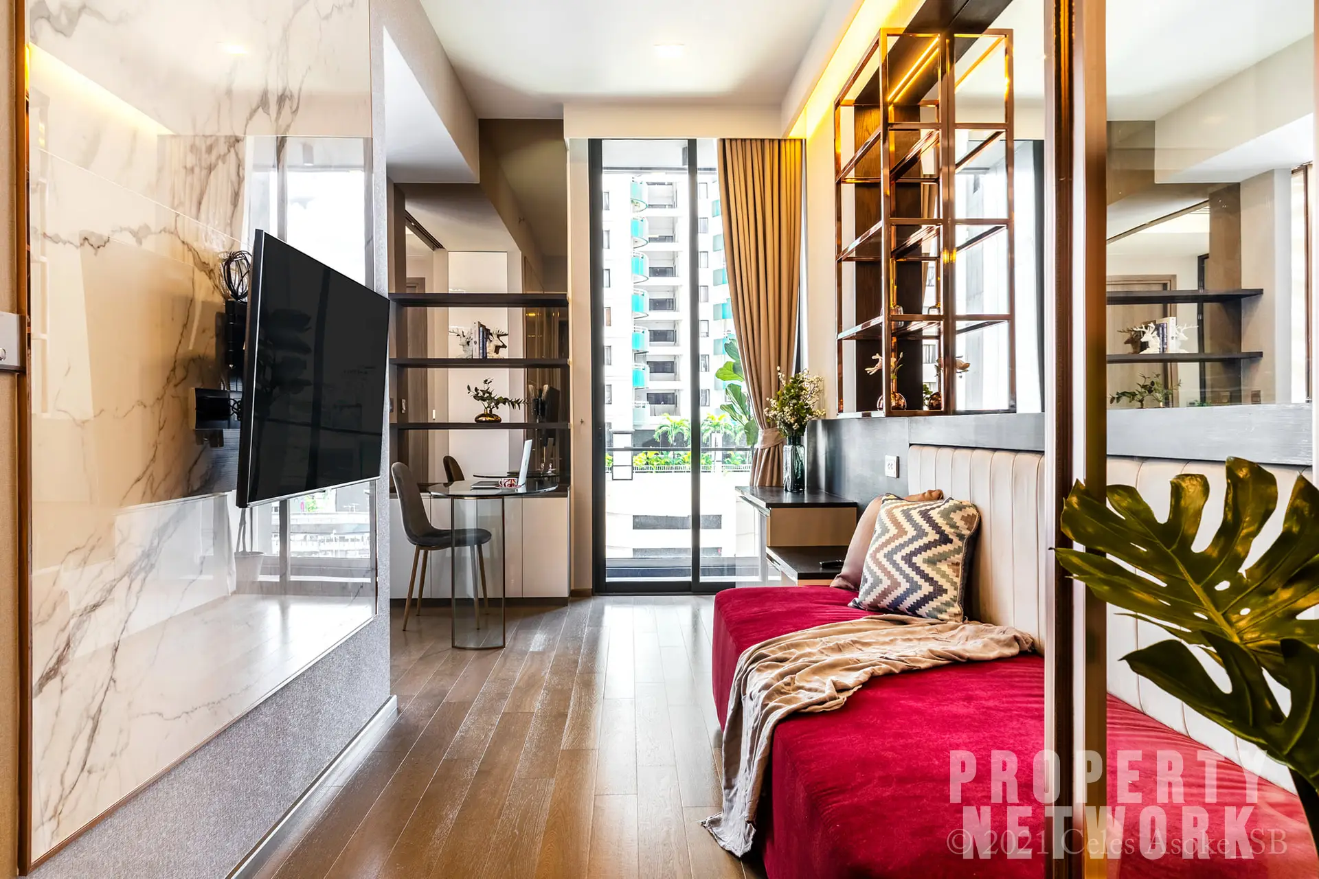 1-Bedroom, 1-Bath, 42sqm Condo at Celes Asoke, For Rent 35K THB/month, Near MRT Sukhumvit & BTS Asoke, Fully Furnished, Prime Bangkok Location