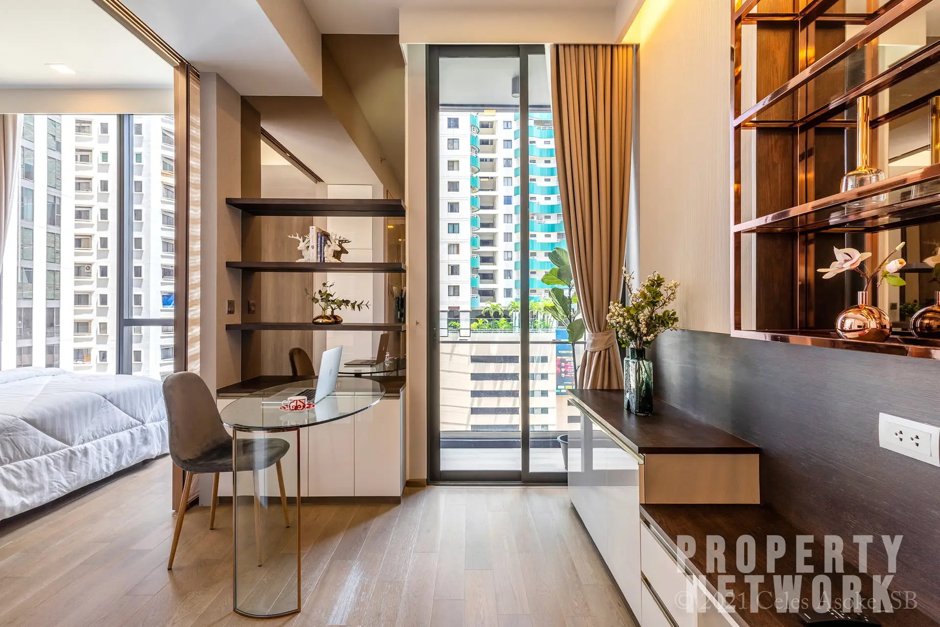 1-Bedroom, 1-Bath, 42sqm Condo at Celes Asoke, For Rent 35K THB/month, Near MRT Sukhumvit & BTS Asoke, Fully Furnished, Prime Bangkok Location