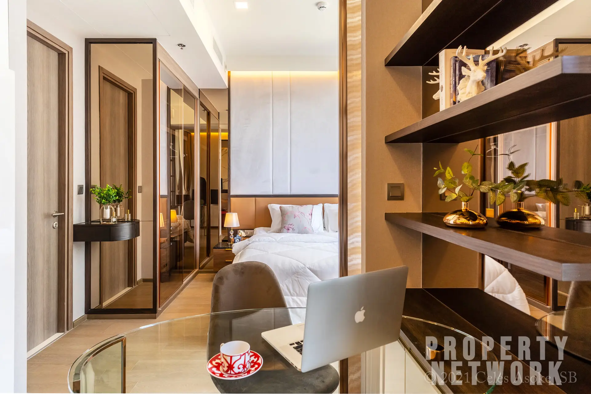 1-Bedroom, 1-Bath, 42sqm Condo at Celes Asoke, For Rent 35K THB/month, Near MRT Sukhumvit & BTS Asoke, Fully Furnished, Prime Bangkok Location