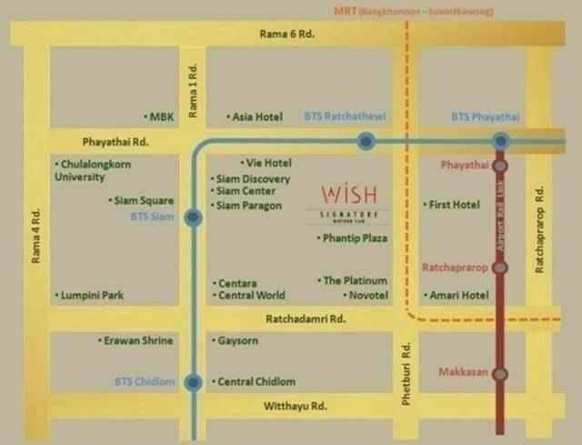 Modern 1-bed 1-bath 26.65 sqm condo at Wish Signature Midtown Siam. Fully furnished, great amenities. Rent for 19K or Sale at 4.5M THB.