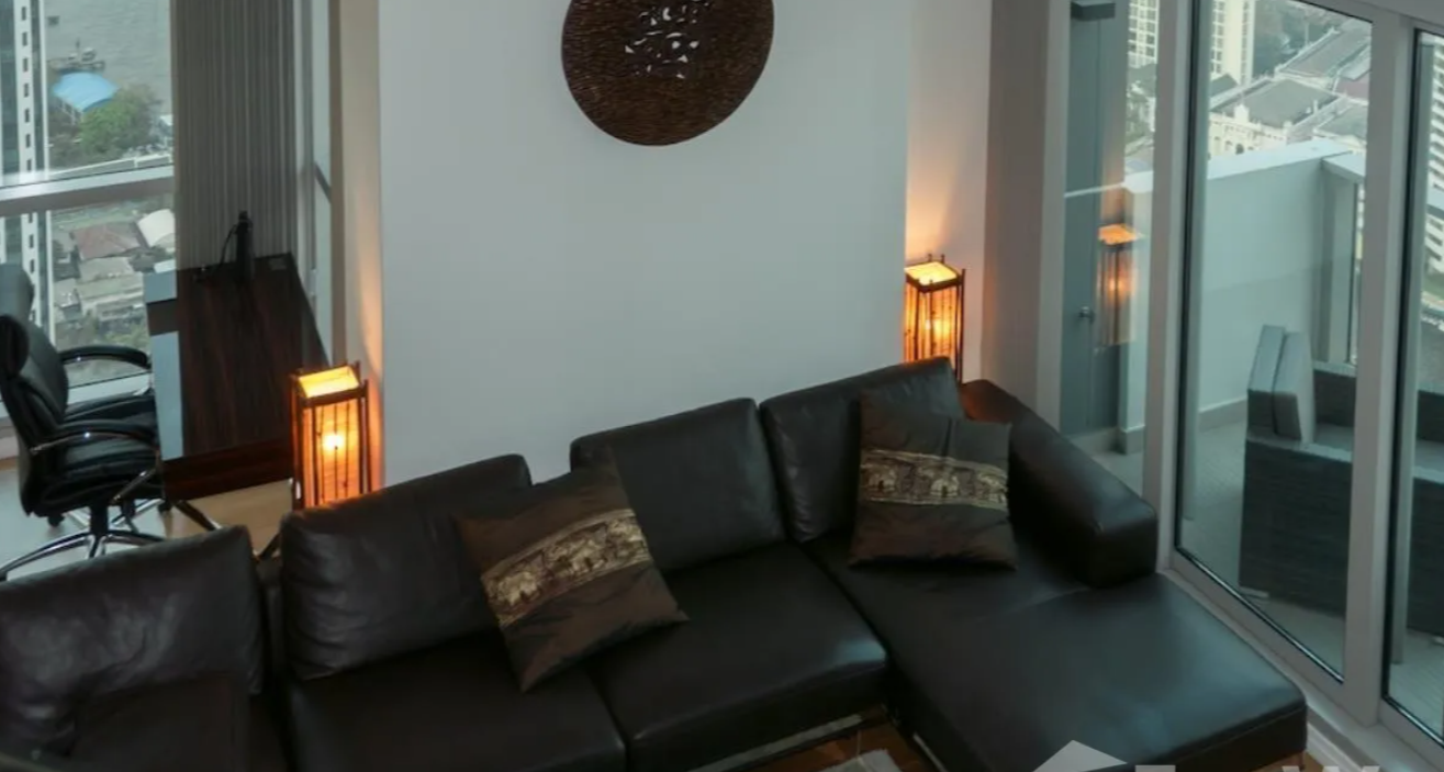 Luxurious 4-bed, 3-bath, 258 sqm duplex at The River Bangkok. High-floor unit with stunning river views. For sale at ฿74.5M. Contact us for a viewing!