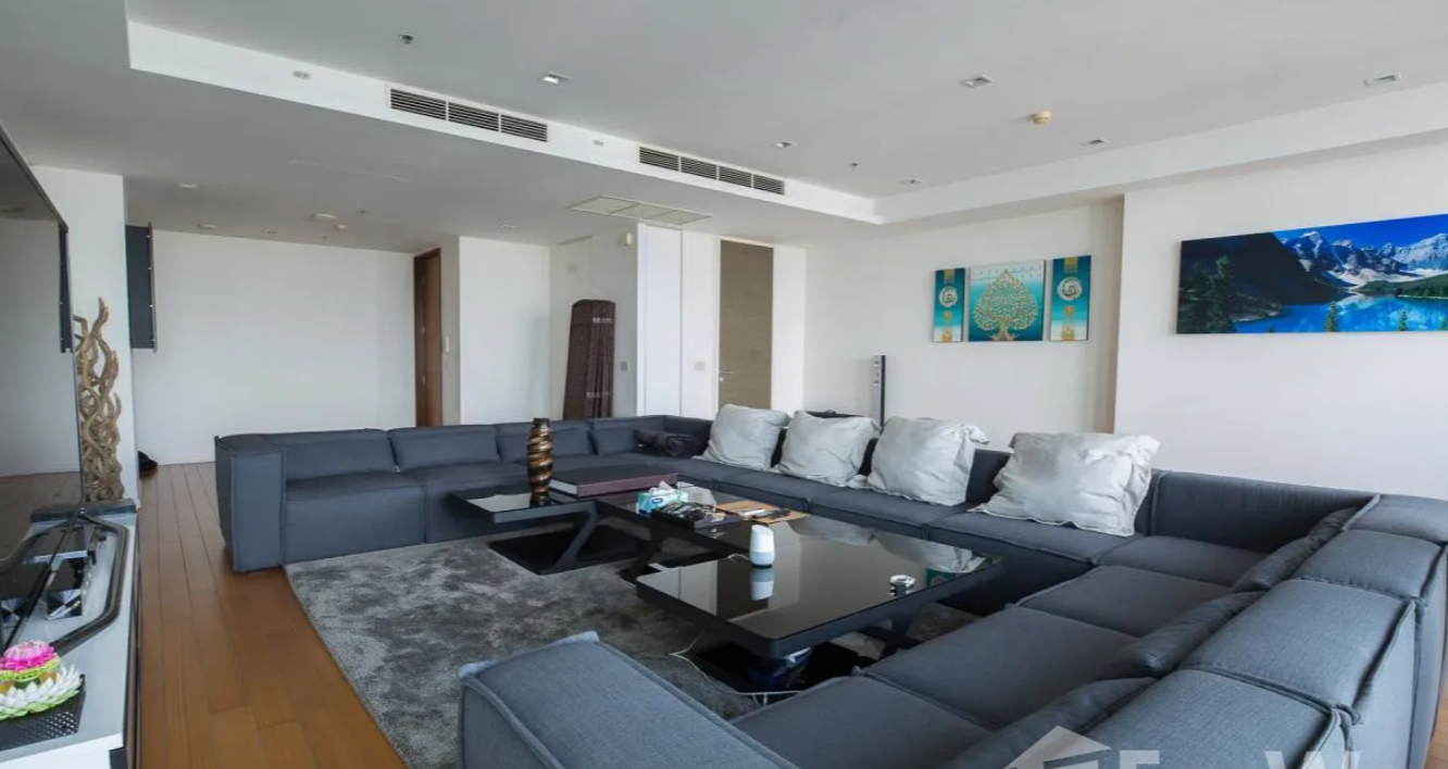 Luxurious 4-bed, 3-bath, 258 sqm duplex at The River Bangkok. High-floor unit with stunning river views. For sale at ฿74.5M. Contact us for a viewing!