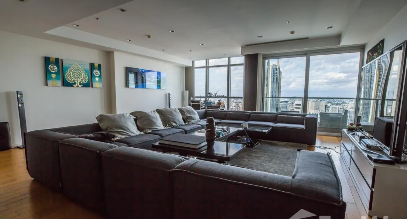 Luxurious 4-bed, 3-bath, 258 sqm duplex at The River Bangkok. High-floor unit with stunning river views. For sale at ฿74.5M. Contact us for a viewing!