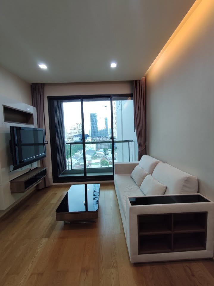 Stylish 1-bed, 1-bath condo at The Address Sathorn, 46.6 sqm, 12th floor with Mahanakhon Kingpower view. Prime location near BTS St. Louis & Chong Nonsi. Rent starts at 29,500 THB/month.
