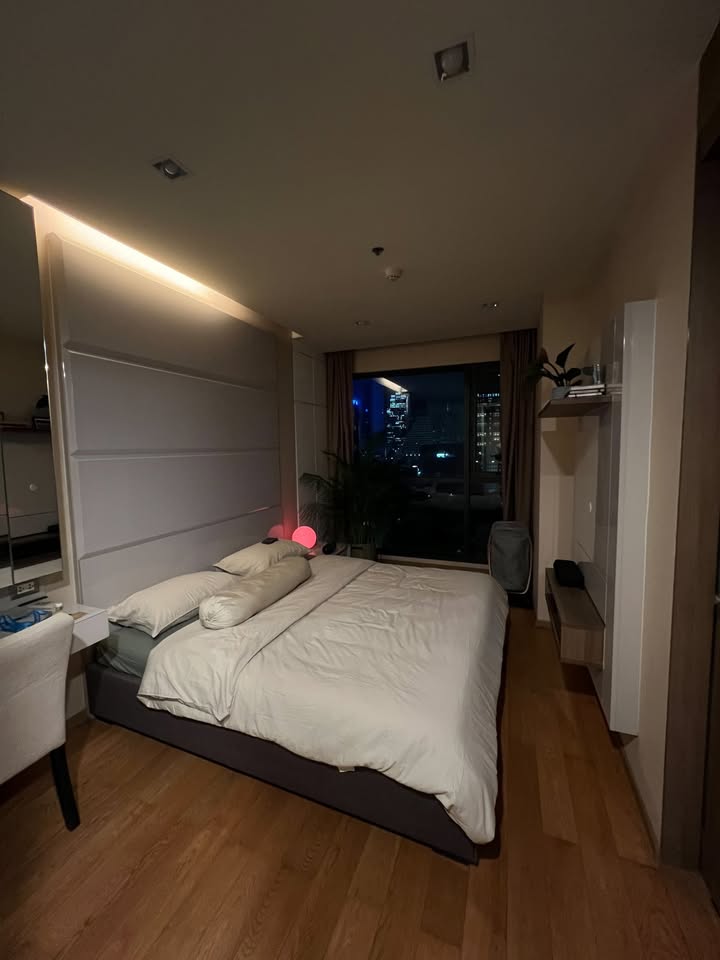 Stylish 1-bed, 1-bath condo at The Address Sathorn, 46.6 sqm, 12th floor with Mahanakhon Kingpower view. Prime location near BTS St. Louis & Chong Nonsi. Rent starts at 29,500 THB/month.