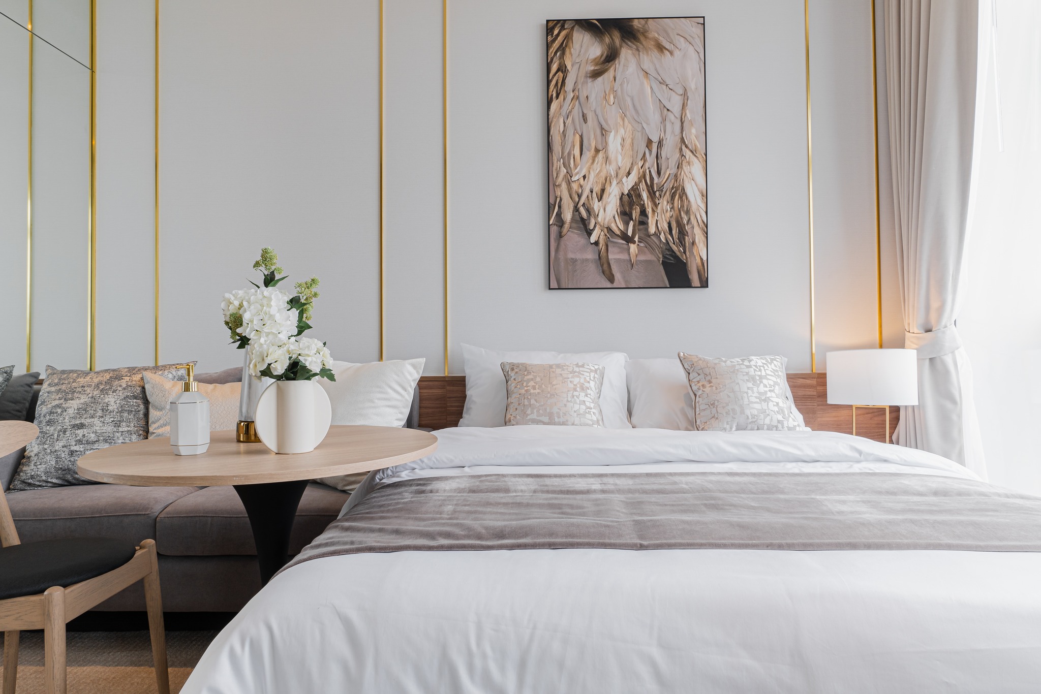 Stylish 1-bed, 1-bath condo at The Address Sathorn, 46.6 sqm, 12th floor with Mahanakhon Kingpower view. Prime location near BTS St. Louis & Chong Nonsi. Rent starts at 29,500 THB/month.