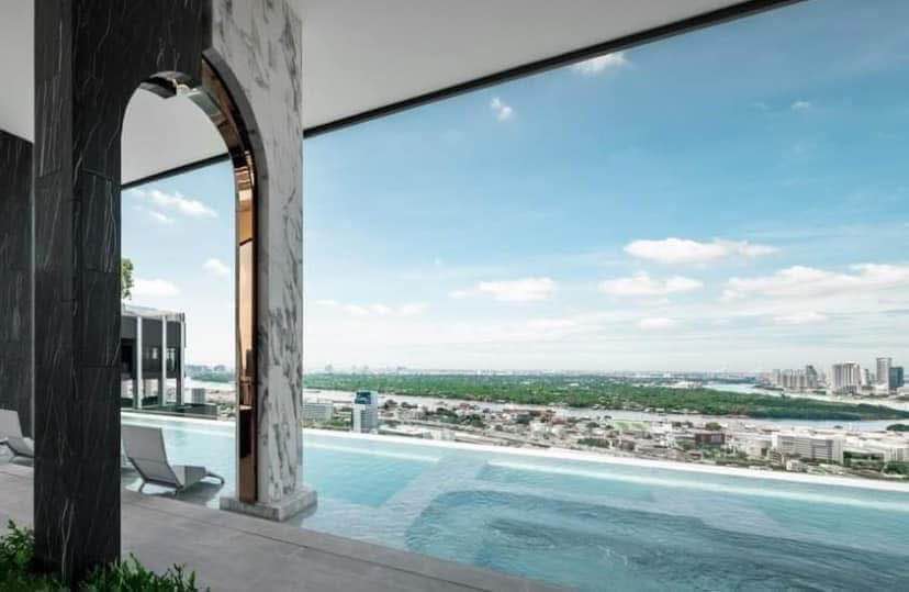 Modern 1-bed loft-style condo at Life Rama 4 - Asoke, 41 sqm, 35th floor. Fully furnished, high-rise luxury, 450m to MRT QSNCC. Rent: 29,000 THB/month.