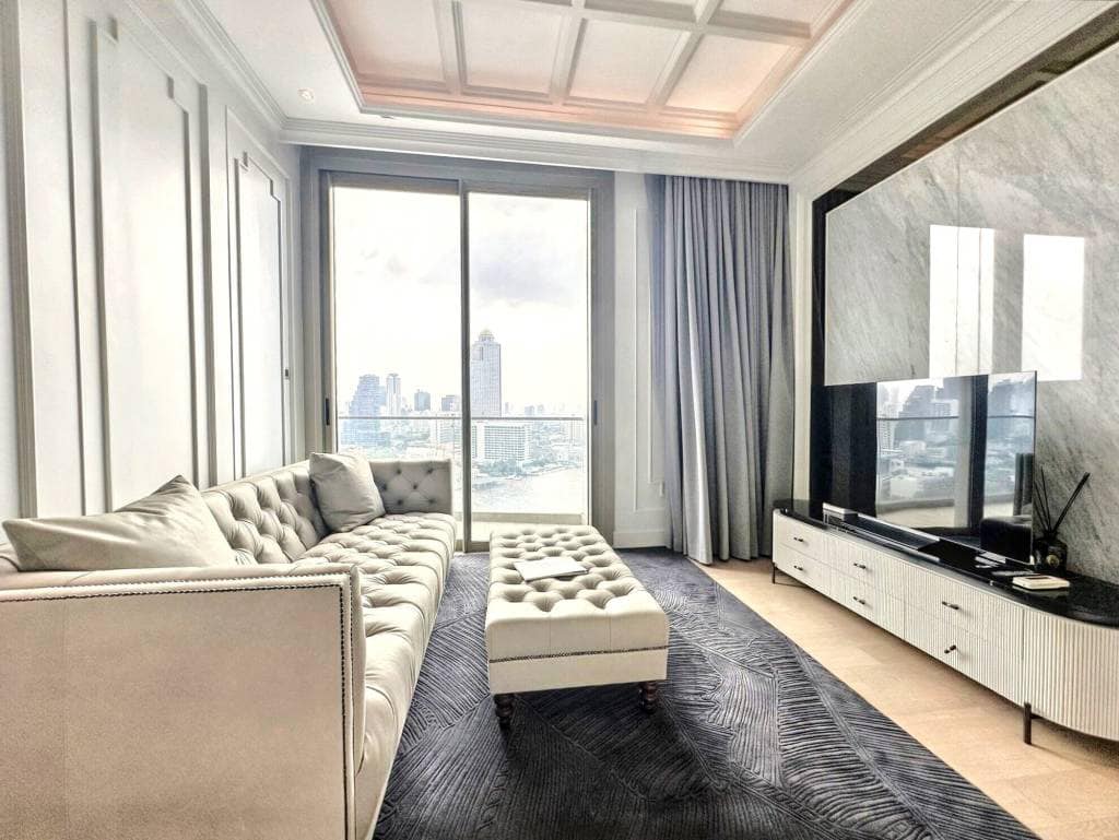 2-Bed, 2-Bath, 379 sqm Condo at The Residences Mandarin Oriental for Rent, ฿260,000/month, Saphan Taksin BTS, Luxury Living in Bangkok
