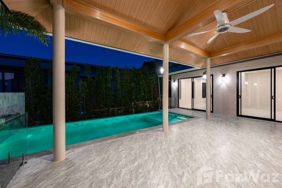 Newly completed 3-bedroom, 4-bathroom pool villa in Bophut Soi Kaopra for sale at ฿14,900,000 or ฿110,000/month rental. Luxury living in Koh Samui.