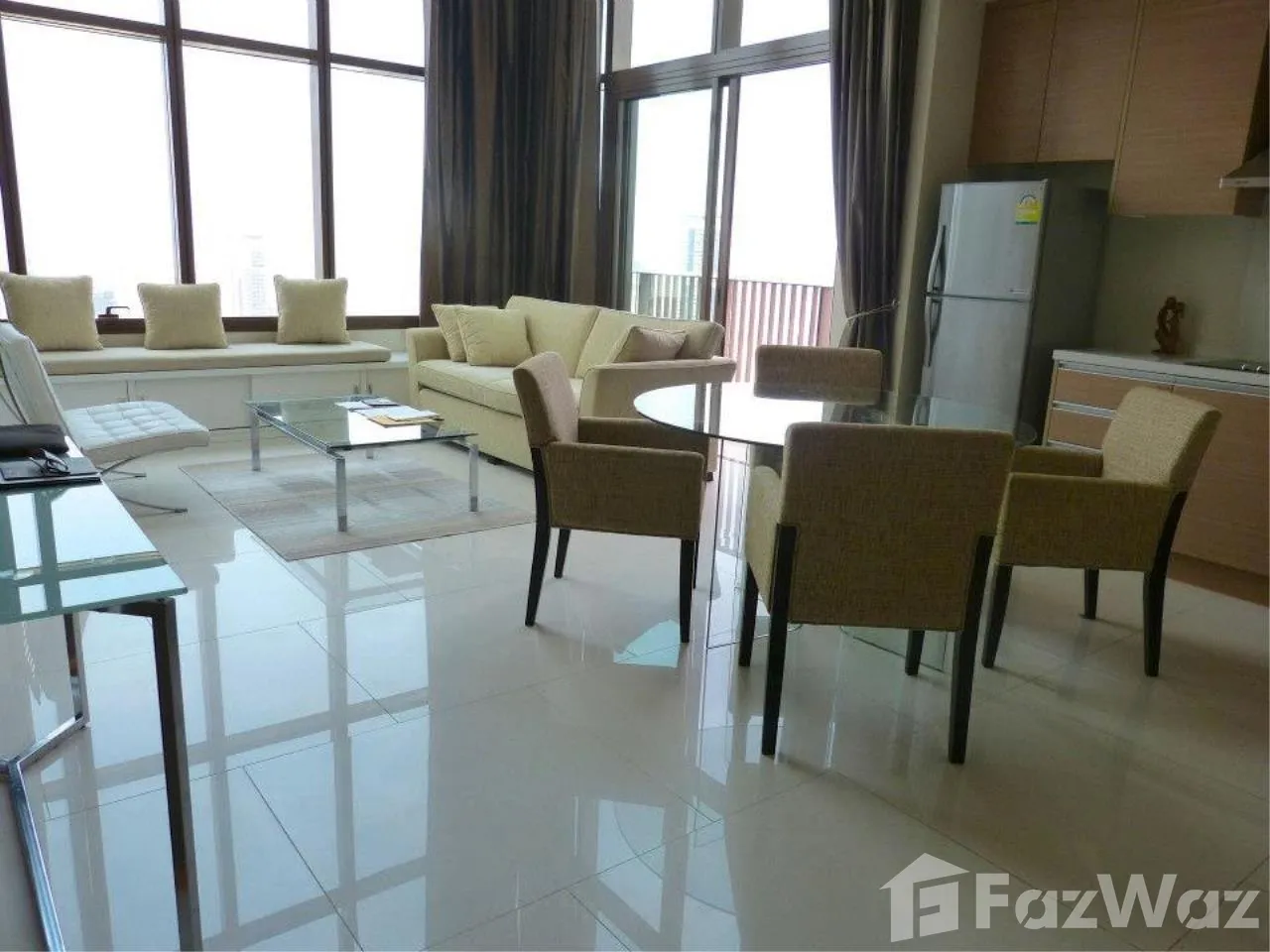 Stunning 2-bed, 2-bath duplex condo in Emporio Place, 134 sqm. For sale at ฿25M. Luxury living in Sukhumvit with excellent amenities and top-floor views.
